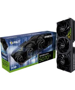 Graphics Card PALIT NVIDIA GeForce RTX 5070 Ti 16 GB GDDR7 256 bit PCIE 5.0 16x GPU 2295 MHz Triple slot Fansink 1xHDMI 3xDisplayPort NE7507T019T2-GB2031Y
