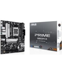 Mainboard ASUS AMD B850 SAM5 Micro-ATX Memory DDR5 Memory slots 2 1xPCI-Express 4.0 16x 1xPCI-Express 5.0 16x 2xM.2 1xHDMI 1xDisplayPort 4xUSB 2.0 4xUSB 3.2 1xPS/2 3xAudio port PRIMEB850M-K