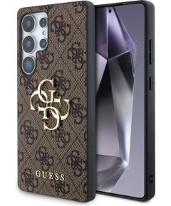 Guess HC 4G PU Big Logo Case Aizsargapvalks priekš Samsung Galaxy S25 Ultra