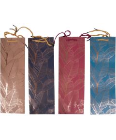Gift bag LEAF, 12x8x36cm, mix