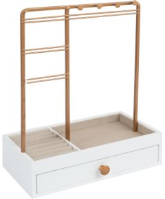 Juvelierizstrādājumu statīvs LARA H26cm, ar atvilktni, balts