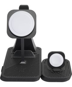 Vision ZENS 4-in-1 - Kabelloses Ladegerat - modular, mit iPad-Ladestander + AC-Netzteil - 30 Watt - auf Kabel: USB-C - Schwarz - fur Apple AirPods with MagSafe Charging Case, AirPods Pro, iPhone 12, 13, 14