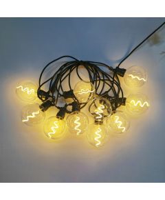 Party lights TWIST 10-LED bulbs / 4,5m, warm white light