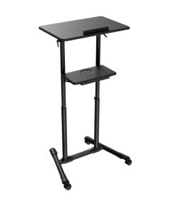 Stiprinājums Gembird Mobile Lecture Desk with Caster Wheels Black