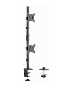 Monitora stiprinājums Gembird Adjustable 2-display Vertical Desk Mount