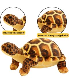 Leantoys Maskotka Pluszowa Żółw Przytulanka Pluszak Brązowy 25cm