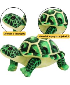 Leantoys Maskotka Pluszowa Żółw Przytulanka Pluszak Zielony 25cm