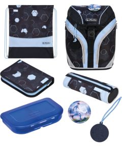 Skolnieka komplekts Herlitz Grundschulranzen SoftLight GREENline Cyber Soccer
