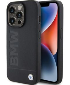 BMW Leather Hot Stamp Case Aizmugurējais Ādas Apvalks Priekš Apple iPhone 15 Pro Max