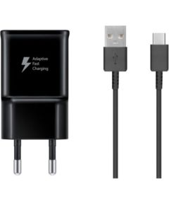 Samsung   EP-TA200EBE + EP-DR140ABE Samsung 15W Travel Charger + USB-C Data Cable Black (OOB Bulk)