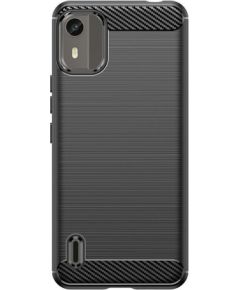 Hurtel -  Silicone Carbon Case for Nokia C12/Nokia C12 Pro/Nokia C12 Plus - black