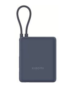 Ārēja baterija Xiaomi 10000mAh Ice Blue ar integrētu USB-C vadu