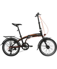 Saliekamais velosipēds Bisan 20 FX3500 TRN melns/oranžs