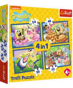 TREFL SPONGEBOB Комплект пазлов 4в1 Губка Боб