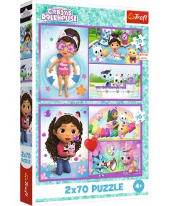 TREFL GABBY´S DOLLHOUSE Pužļu komplekts Spēlējies ar Gabiju, 2x70 gab.
