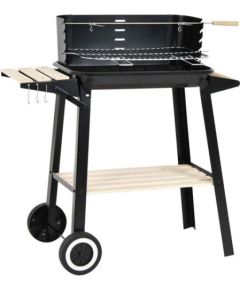 Goodhome GRILL OGRODOWY WÓZEK 83x45,5x86,5CM CZARNY