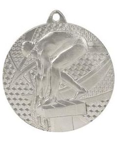 Victoria Sport Medal srebrny stalowy - Pływanie z grawerowaniem na laminacie