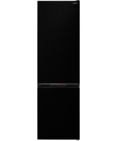 SHARP SJ-FBA05DMXBE-EU ledusskapis ar saldētavu apakšā 180cm Melns