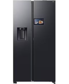 Samsung RS90F64EEF/EO Ledusskapis, Side-by-Side ar ūdens piesl., melns tēr.