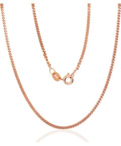 Sudraba ķēdīte Kartjē 2 mm, dimantu apstrādājums #2400136(PAu-R), Sudrabs 925°, sarkanais zelts (pārklājums), garums: 55 cm, 4.4 gr.