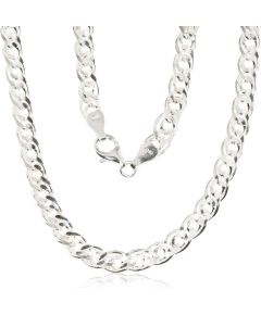 Sudraba ķēdīte Mona Liza 6 mm, dimantu apstrādājums #2400106, Sudrabs 925°, garums: 50 cm, 23.5 gr.