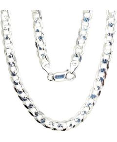Sudraba ķēdīte Kartjē 5.9 mm, dimantu apstrādājums #2400082, Sudrabs 925°, garums: 55 cm, 26.5 gr.