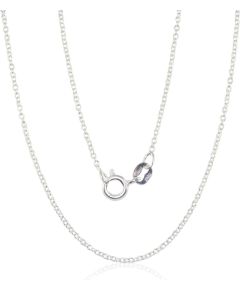 Серебряная цепочка Якорное круглое 1 мм #2400061, Серебро 925°, длина: 40 см, 1.1 гр.