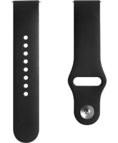 Evelatus   20mm Silicone Loop Watch Straps (130mm M/L) Black