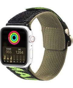 Dux Ducis   Strap (Outdoor Version) strap for Apple Watch Ultra, SE, 8, 7, 6, 5, 4, 3, 2, 1 (49, 45, 44, 42 mm) nylon band bracelet Black Green