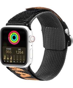 Dux Ducis   Strap (Outdoor Version) strap for Apple Watch Ultra, SE, 8, 7, 6, 5, 4, 3, 2, 1 (49, 45, 44, 42 mm) nylon Black Orange