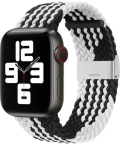 iLike Apple  Watch 38/40/41mm Braided Fabric Strap Black White