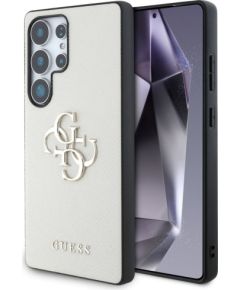 Guess Samsung  Galaxy S25 Ultra Etui Grained Big 4G Logo Small Classic Logo Beige