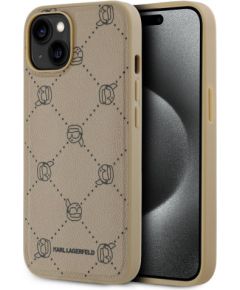 Karl Lagerfeld Apple  Karl Lagerfeld PU Karl Heads Pattern MagSafe Case for iPhone 14 Beige