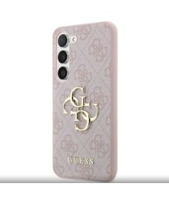 Guess Samsung  Galaxy S23 PU 4G Metal Logo Case Pink