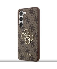 Guess Samsung  Galaxy S23 PU 4G Metal Logo Case Brown
