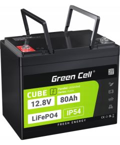 Green Cell Green Cell CUBE Akumulator LiFePO4 80Ah 12.8V 1024Wh Litowo-Żelazowo-Fosforanowy do Kampera, Urządzeń czyszczących, Kemping