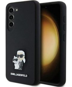 Karl Lagerfeld Samsung  Galaxy S24 S921 Silicone Karl&Choupette Metal Pin hardcase Black