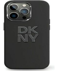 DKNY Apple  iPhone 15 hardcase Liquid Silicone Metal Logo Black