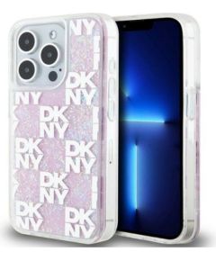 DKNY Apple  iPhone 15 Pro 6.1 hardcase Liquid Glitter Multilogo Pink
