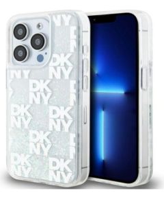 DKNY Apple  iPhone 15 Pro 6.1 hardcase Liquid Glitter Multilogo White