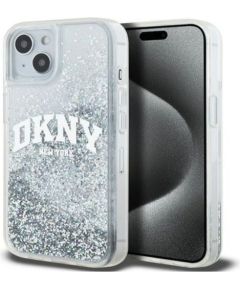 DKNY Apple  iPhone 15 hardcase Liquid Glitter Big Logo Black