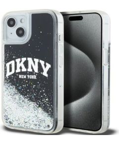 DKNY Apple  iPhone 15 hardcase Liquid Glitter Big Logo Black