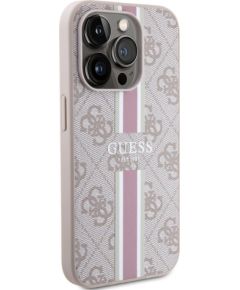 Guess Apple  iPhone 15 Pro Case Cover 4G Printed Stripes Pink