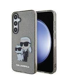 Karl Lagerfeld Samsung  Galaxy S24 Hardcase Glitter Karl&Choupette Transparent Black