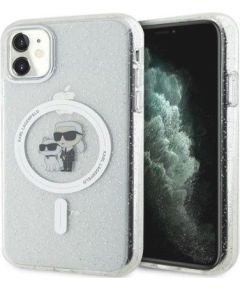 Karl Lagerfeld Apple  iPhone 11 / Xr 6.1 hardcase Karl&Choupette Glitter MagSafe Transparent