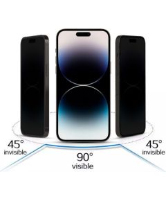 iLike Apple  IPHONE 15 PRO TEMPERED PRIVACY GLASS Black