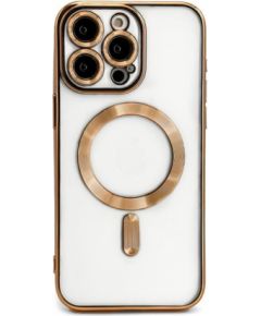 iLike Apple  iPhone 15 Pro Electroplate TPU Case with MagSafe Transparent Gold
