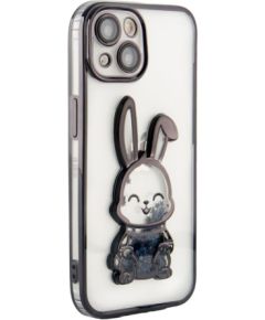 iLike Apple  iPhone 13 Silicone Case Print Desire Rabbit Black