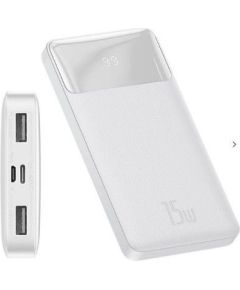 Baseus   Bipow power bank 10000mAh 2x USB / USB Type C / micro USB 15W White