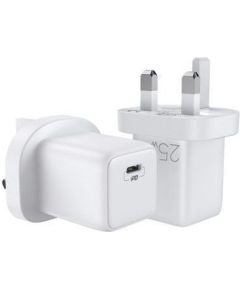Joyroom   Fast USB Type C Wall Charger 25W 3A UK Plug White